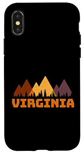 iPhone X-XS Virginia Vintage Mountain Sunset Outdoors Hiking Souvenir Case