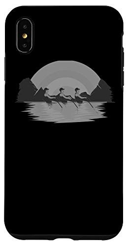 iPhone XS Max Cool Rowing Sunset Funny Coxswain Propelling Boat Rower Gift Case