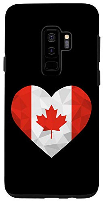 Galaxy S9- I Love Canada Flag Heart Low Poly Canadian Travel Vacation Case Galaxy S9- I Love Canada Flag Heart Low Poly Canadian Travel Vacation Case