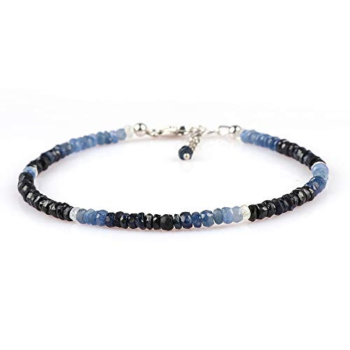 Burmese Shaded Sapphire  Natural Gemstone Handmade Full Beaded Bracelet Jewelry  Birthstone  Energy Healing Crystals  Bracelets for Women  Rhodium 925 Burmese Shaded Sapphire  Natural Gemstone Handmade Full Beaded Bracelet Jewelry  Birthstone  Energy Healing Crystals  Bracelets for Women  Rhodium 925