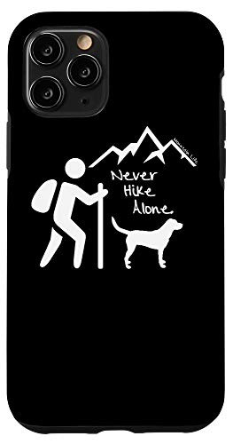 iPhone 11 Pro Mountain Life Never Hike Alone Backpack Hiking Dog Outdoors Case