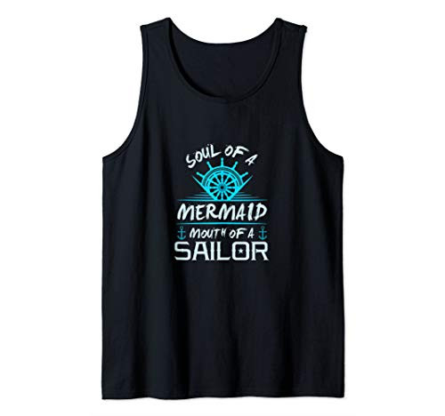 Funny Mouth of a Sailor Skipper Captain Boat Lover Gift Men Tank Top