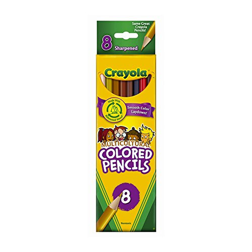 Crayola Multicultural Colored Pencils, 8 Assorted Skin Tone Colors Crayola Multicultural Colored Pencils, 8 Assorted Skin Tone Colors