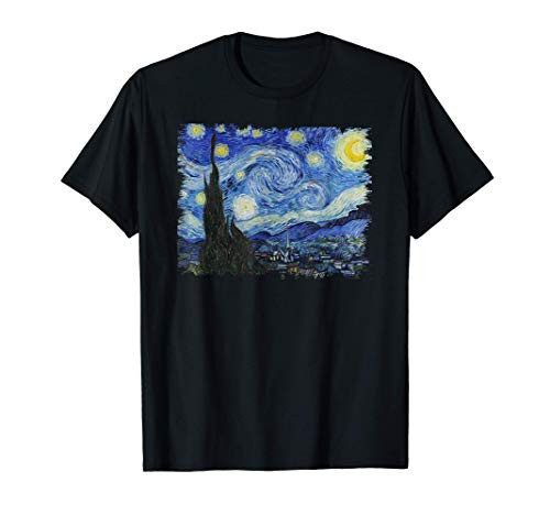 The Starry Night Van Gogh World Famous Art Stylish Design T-Shirt The Starry Night Van Gogh World Famous Art Stylish Design T-Shirt