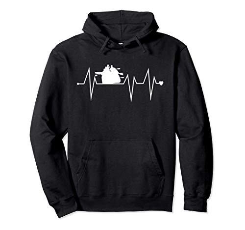 Funny Rafting Boat Rafter Heartbeat Heart Pulse Rate EKG Pullover Hoodie