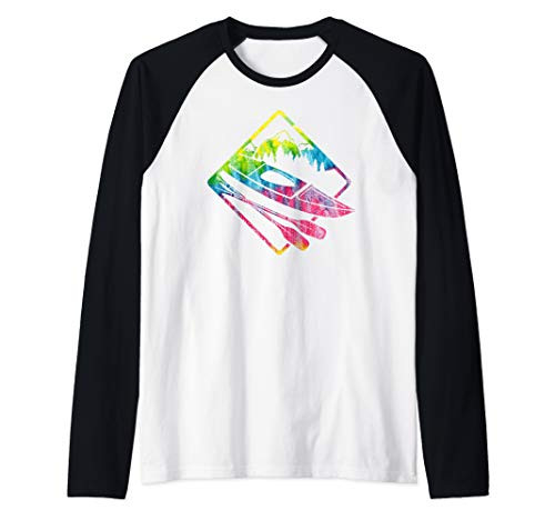 Tie Dye Kayak Canoe Boat Raglan Baseball Tee