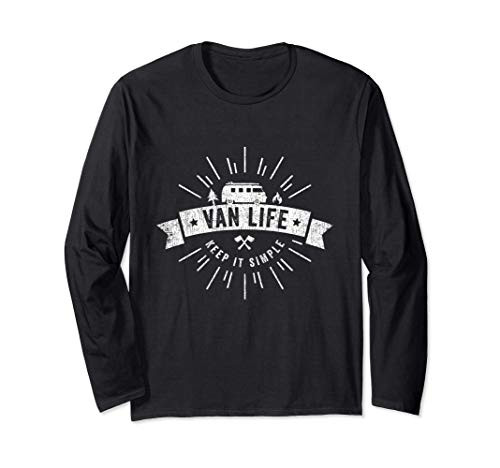 Van Life Clothing Retro Vintage Camper Van Vanlife Long Sleeve T-Shirt