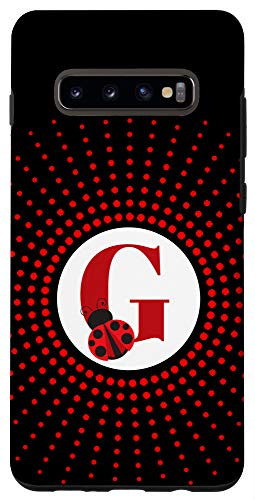 Galaxy S10- Ladybug Monogram Letter G Case