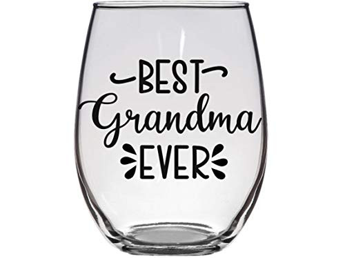 Best Grandma Ever - Premium 21oz Stemless Wine Glass