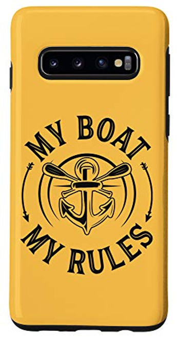 Galaxy S10 My Boat My Rules Ship Anchor Paddle Funny Boat Captain Gift Case
