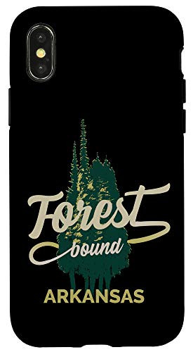 iPhone X-XS Arkansas Forest Bound Vintage Outdoors Camping Souvenir Case