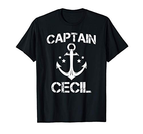 CAPTAIN CECIL Funny Birthday Personalized Name Boat Gift T-Shirt CAPTAIN CECIL Funny Birthday Personalized Name Boat Gift T-Shirt