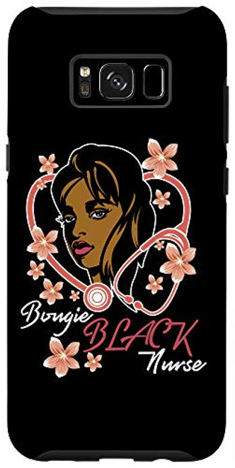 Galaxy S8- Bougie Black Nurse Floral Cool Black History Month Gift Case