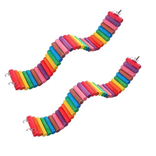 Hamiledyi Hamster Bridge Rainbow Climbing Ladder Hanging Wooden Chew Toy for Bird Parrot Guinea Pig Chinchilla Chipmunk Sugar Glider Gerbil Mice Squir Hamiledyi Hamster Bridge Rainbow Climbing Ladder Hanging Wooden Chew Toy for Bird Parrot Guinea Pig Chinchilla Chipmunk Sugar Glider Gerbil Mice Squir