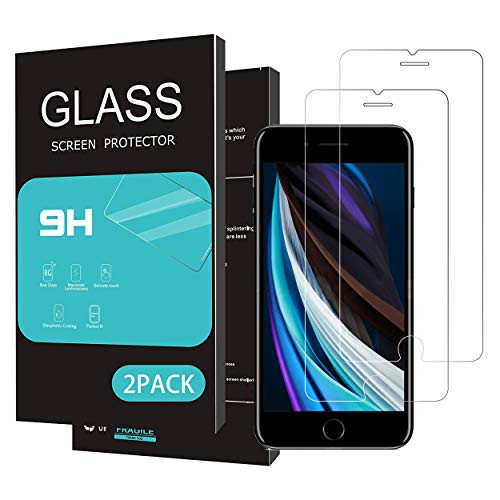 Homemo Glass Screen Protector for iPhone SE 2020 new iPhone SE 2 Pack Tempered Glass Screen Protector Compatible with iPhone SE 2nd Generation Anti-Sc