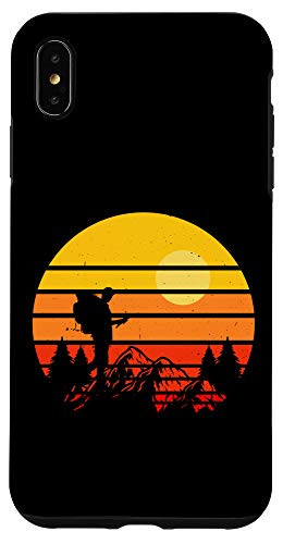 iPhone XS Max Vintage Hiker Mountain Climber Outdoor Retro Hiking Trekking Case
