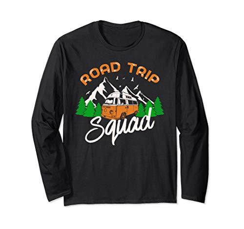 Digital Nomad Wanderlust Travel Road Trip Squad Long Sleeve T-Shirt
