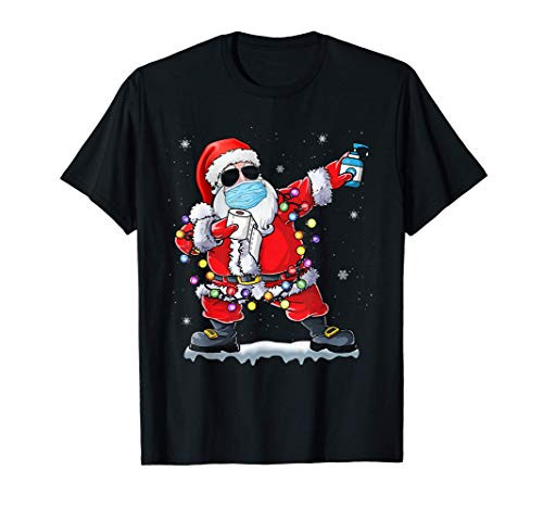 Dabbing Santa Christmas Wear Mask Tree Lights Funny Xmas T-Shirt Dabbing Santa Christmas Wear Mask Tree Lights Funny Xmas T-Shirt