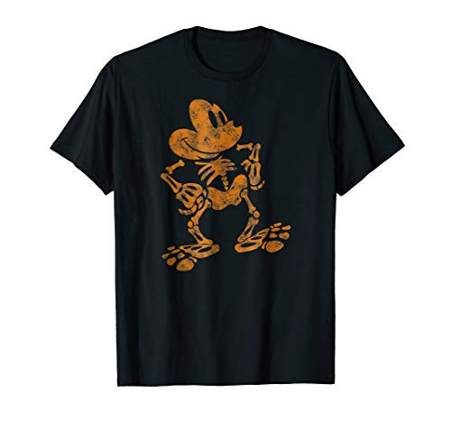 Disney Mickey Mouse Halloween Skeleton T Shirt