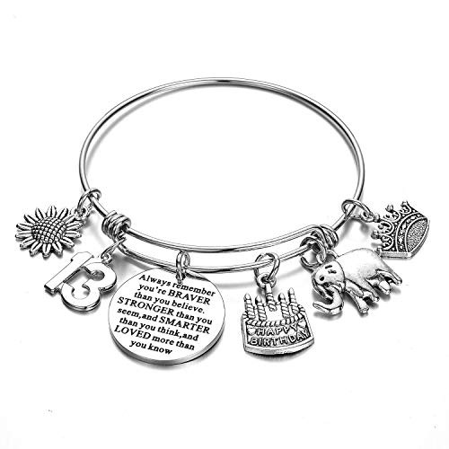 malyunin Birthday Gifts for Women Girls Bracelet - Expandable Charm Bracelets Birthday Bangle for Friend Mom Daughter Sister Wife Grandma Jewelry malyunin Birthday Gifts for Women Girls Bracelet - Expandable Charm Bracelets Birthday Bangle for Friend Mom Daughter Sister Wife Grandma Jewelry