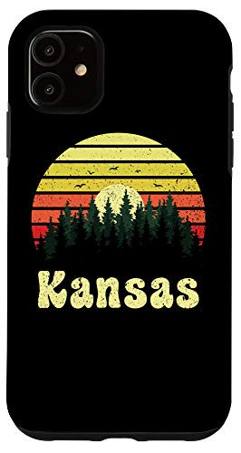 iPhone 11 Vintage Kansas Sunset Woods Outdoors Souvenir Case