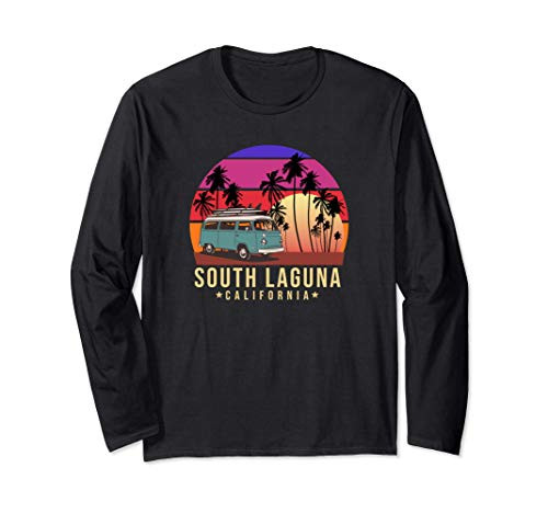 California Surf South Laguna Vintage Van Surfer Long Sleeve T-Shirt