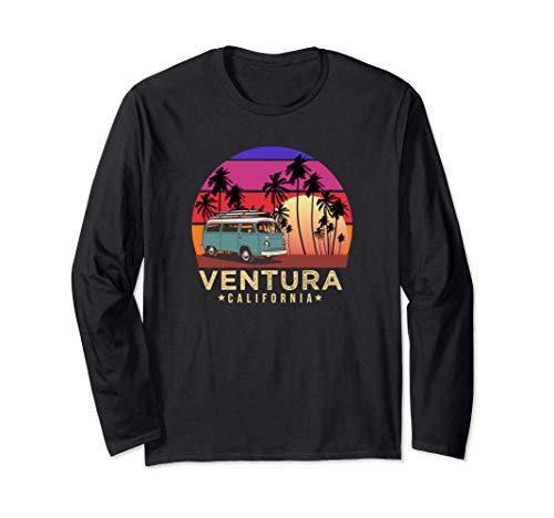 Ventura California - Retro Surfer Van Vintage Californian Long Sleeve T-Shirt Ventura California - Retro Surfer Van Vintage Californian Long Sleeve T-Shirt