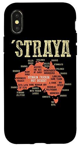 iPhone X-XS Vintage Aussie Day Straya Australia Map Gday Mate Outback Case