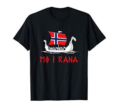 Boat Norwegian Flag Norway Viking Ship Mo i Rana T-Shirt