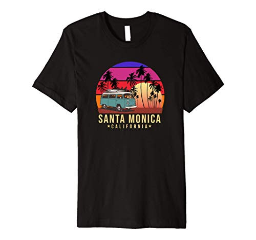 California Santa Monica Vintage Van Surfer Premium T-Shirt
