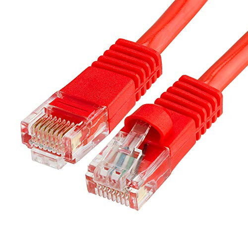Cmple - RJ45 CAT5 CAT5E ETHERNET LAN NETWORK CABLE - 1.5 FT Red