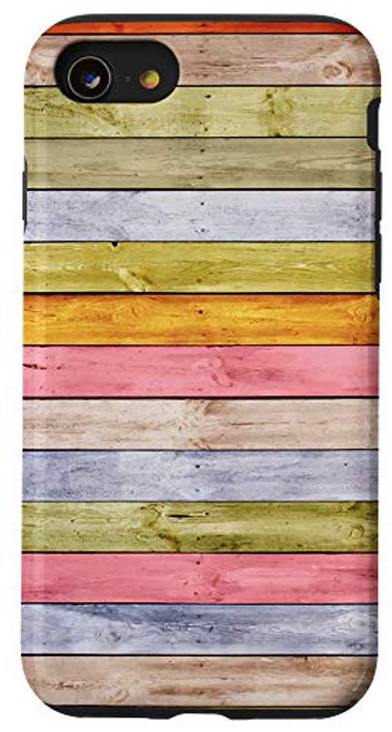 iPhone SE -2020- - 7 - 8 Rainbow Shiplap Cute Woodgrain Rustic Wood Pattern Farmhouse Case iPhone SE -2020- - 7 - 8 Rainbow Shiplap Cute Woodgrain Rustic Wood Pattern Farmhouse Case