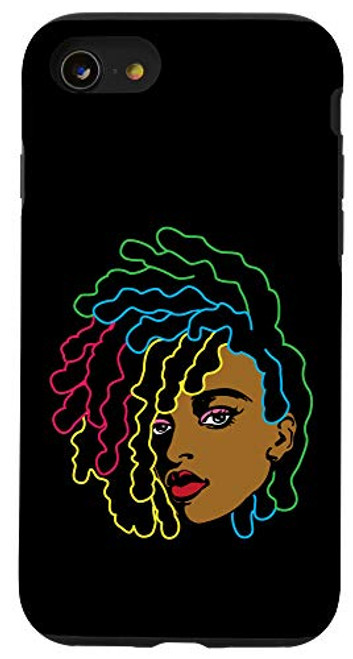 iPhone SE -2020- - 7 - 8 Black Woman African Afro Hair Cool Black History Month Gift Case iPhone SE -2020- - 7 - 8 Black Woman African Afro Hair Cool Black History Month Gift Case
