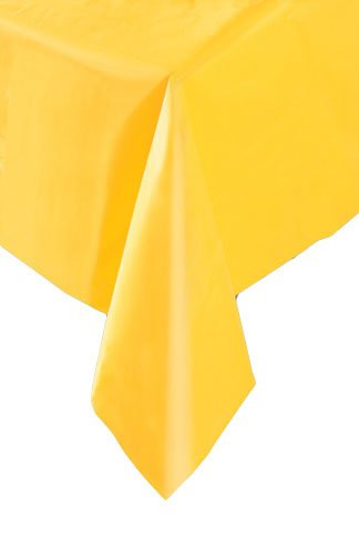 Plastic Rectangular Table Cloth 54" x 108", Yellow