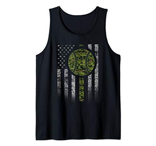 Camouflage Baseball Flag - Baseball Digital Green Camo Tank Top