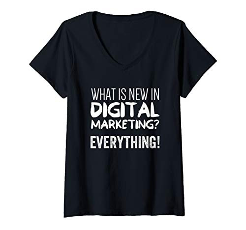 Womens Digital Marketing Strategy - Whats New in Digital Marketing V-Neck T-Shirt