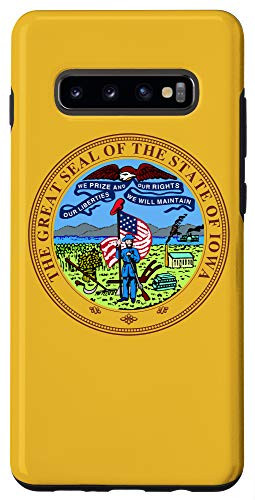 Galaxy S10- State of Iowa Seal Flag - I Love my Home Country Case