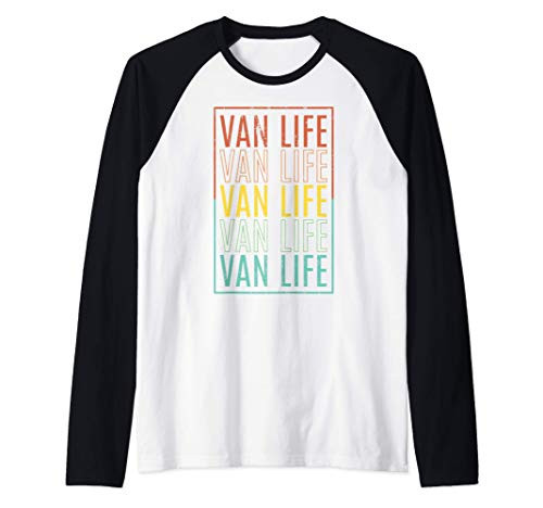 Van Life - Retro Vanning Van Culture Vannin Lifestyle Raglan Baseball Tee