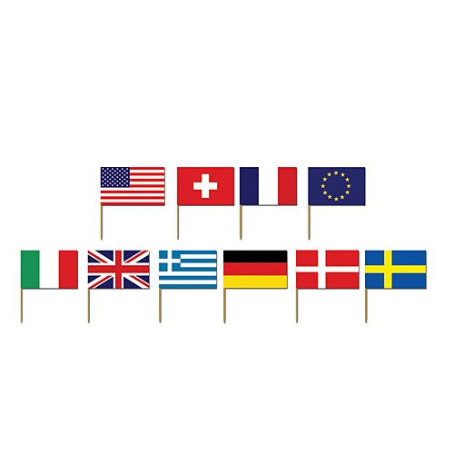 International Flag Picks (asstd designs)    (50/Pkg)
