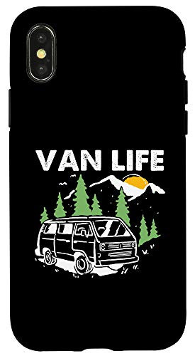 iPhone X-XS Van Vehicle Mountains Forest Camping Hiking Backpacking Gift Case