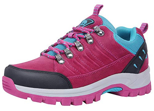 CAMEL CROWN Hiking Shoes Women Waterproof Non Slip Sneakers Low Top for Outdoor Trekking Walking Red 10