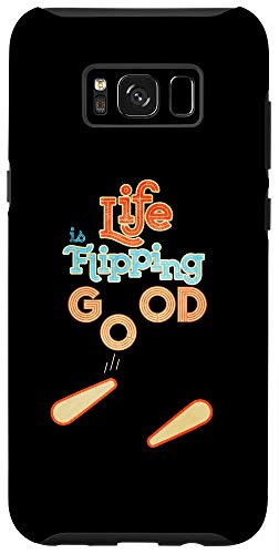 Galaxy S8- Classic Retro Pinball Design - Life is Flipping Good - Gift Case