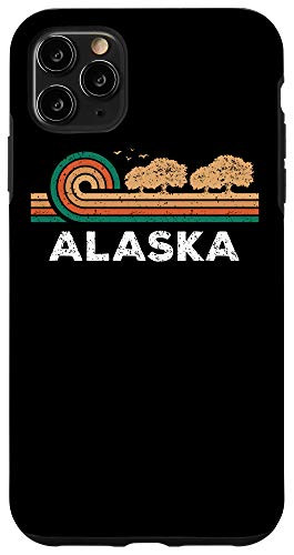 iPhone 11 Pro Max Vintage Alaska Sunset Woods Outdoors Souvenir Case