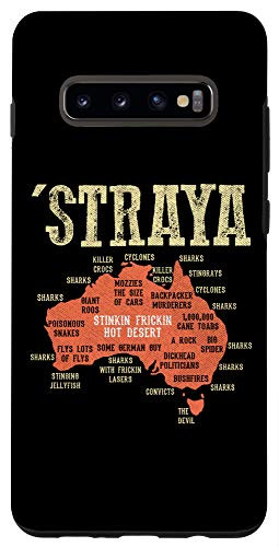 Galaxy S10- Vintage Aussie Day Straya Australia Map Gday Mate Outback Case