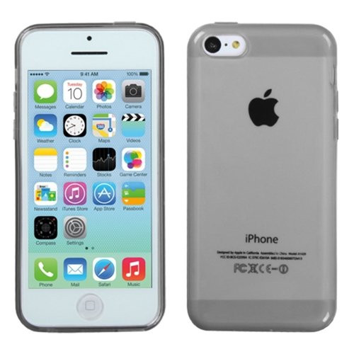 MyBat Glossy Transparent Candy Skin Cover for Apple iPhone 5C - Retail Packaging - Smoke