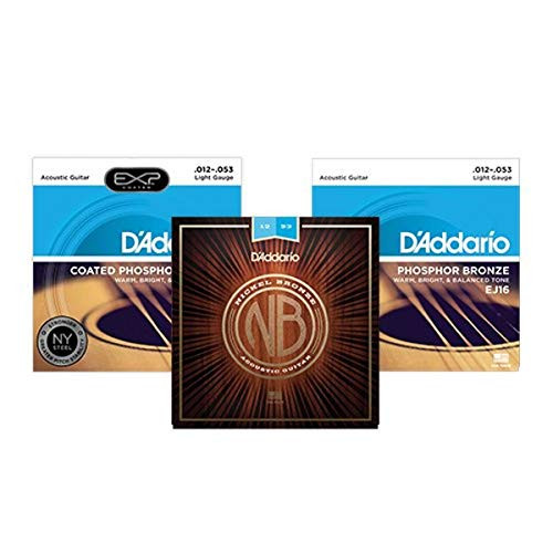 DAddario Acoustic Guitar Light String Sample Pack - NB1253  EJ16 and EXP16