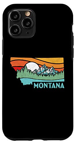 iPhone 11 Pro Montana Outdoors Retro Mountains and Nature Artistic Graphic Case