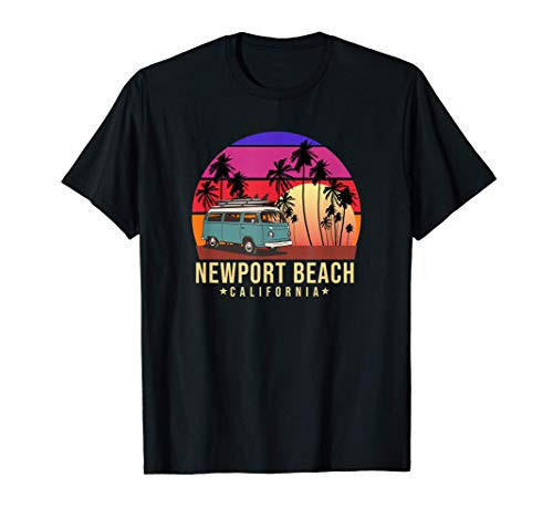 California Surf Newport Beach Vintage Van Surfer T-Shirt