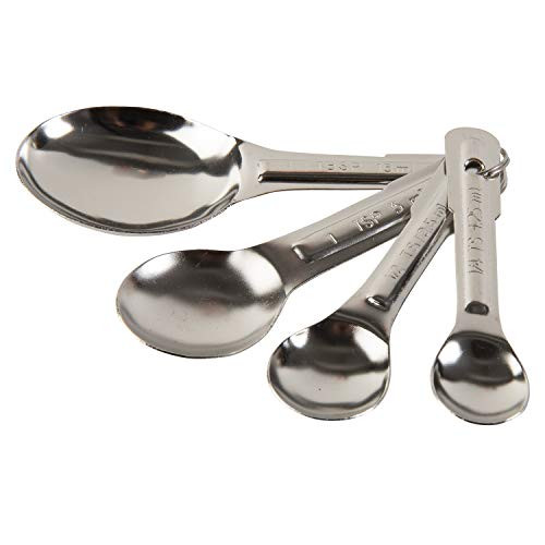 Update International (MEA-SPN) Set of 4 Stainless Steel Measuring Spoons