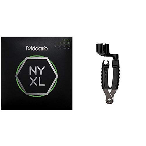 DAddario NYXL1156 Electric Guitar Strings  Medium Top-Extra-Heavy Bottom  11-56 and Pro-Winder String Cutter Bundle